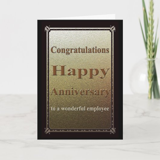 Anniversary Card Elegant Black Karte (Vorderseite)