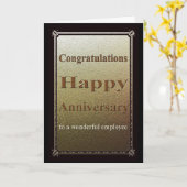 Anniversary Card Elegant Black Karte (Gelbe Blume)