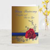 Anniversary card for Daughter & son-in-law Karte (Gelbe Blume)