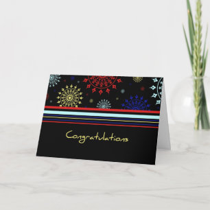 Anniversary Card für Schwarze und farbenfrohe Stre Dankeskarte