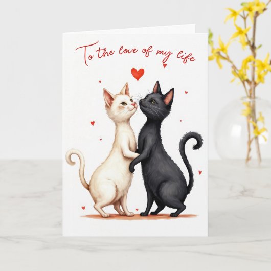 Anniversary Cats Slow Dancing Karte (Gelbe Blume)