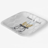 Anniversary Champagne Toast Pappteller (Gewinkelt)