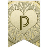 ☆ ANNIVERSARY Gold Heart Glitzer Wimpelkette (Dritte Fahne)