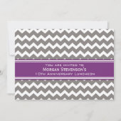 Anniversary Luncheon Einladung Grau (Vorderseite)