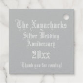 Anniversary Monogram für den beleuchteten Buchstab Geschenkanhänger (Rückseite)