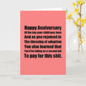 Anniversary of Adoption Card Karte (Gelbe Blume)