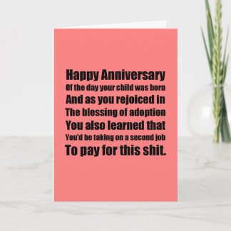Anniversary of Adoption Card Karte