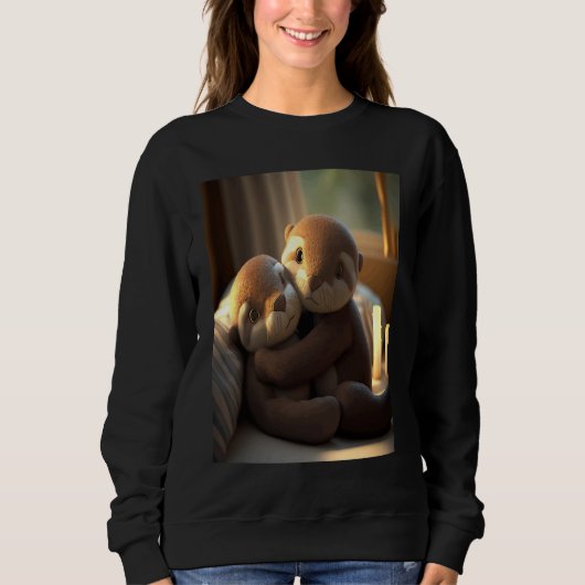 Anniversary Otter Present Sweet Huggable Otter Sweatshirt (Vorderseite)