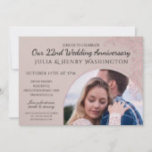 Anniversary Photo Arch Blush Romantic Einladung (Vorderseite)