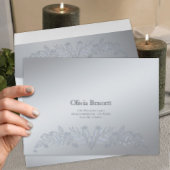 Anniversary Photo Arch Dusty Blue  Elegant Einladung