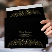 Anniversary Photo Arch Gold and Black  Romantic Einladung