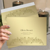 Anniversary Photo Arch Gold Romantic Einladung