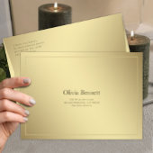 Anniversary Photo Arch Gold Romantic Einladung