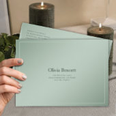 Anniversary Photo Arch Sage Green Botanical  Einladung