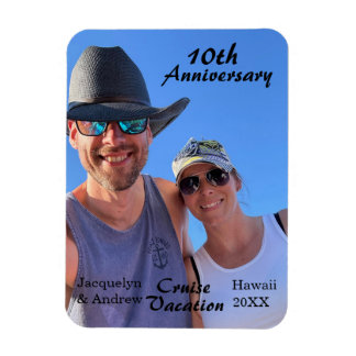 Anniversary Photo Cruise Vacation Personalize Magnet