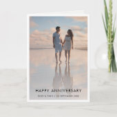 Anniversary Photo | Modern Stylish Husband Wife Karte (Vorderseite)