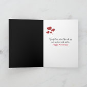 Anniversary Red Rose On Tuxedo Shirt Karte (Innenseite)