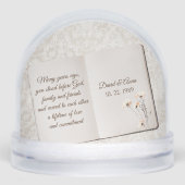 Anniversary Scrapbook On Damask Schneekugeln (Vorderseite)