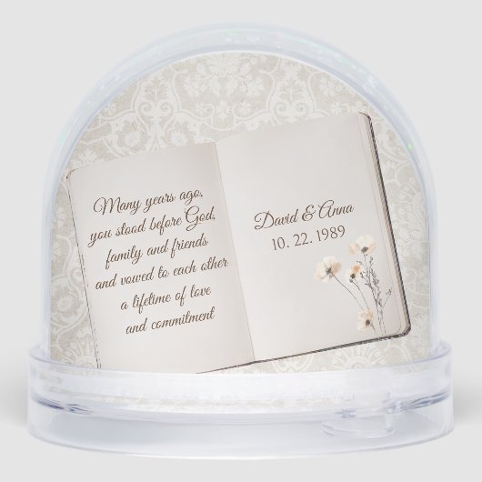 Anniversary Scrapbook On Damask  Schneekugeln (Rückseite)