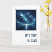 Anniversary Shooting Star Over Water Karte (Gelbe Blume)