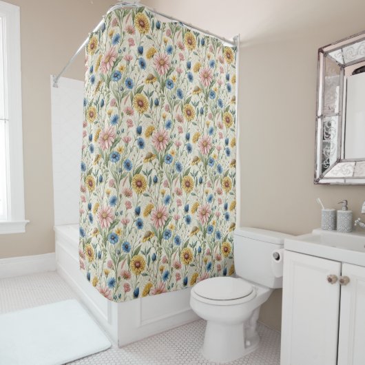 Anniversary Shower Curtain Soft Floral Surprise Duschvorhang (Beispiel)