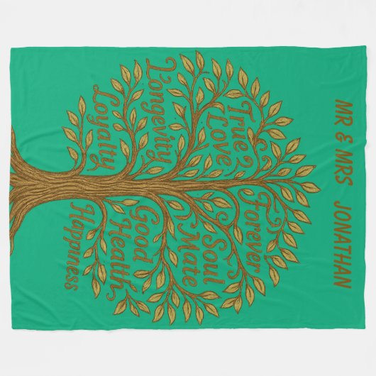 Anniversary Tree Fleecedecke (Vorderseite (Horizontal))