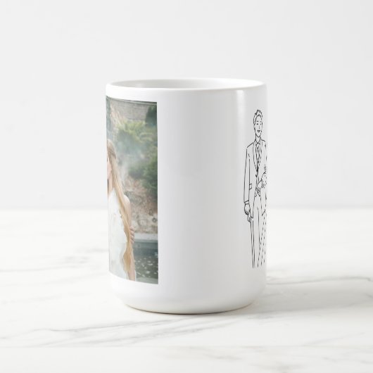 Anniversary & Valentine Gift | Romantic Couple Pho Kaffeetasse (Mittel)