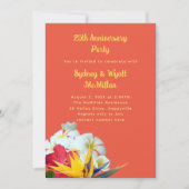 Anniversary Vows vom tropischen Hawaii Einladung (Vorderseite)