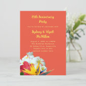 Anniversary Vows vom tropischen Hawaii Einladung (Stehend Vorderseite)