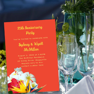 Anniversary Vows vom tropischen Hawaii Einladung