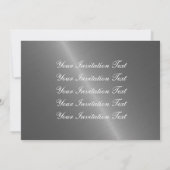 Anniversary Wedding Birthday Silver Hearts Steel Einladung (Rückseite)