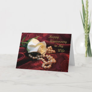 Anniversary Wife Rose Card Karte