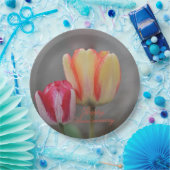Annivsersary Tulip Paper Plate Pappteller (Party)