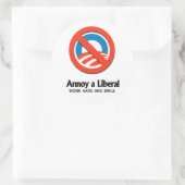 Annoa a Liberal - hart arbeiten und lächeln Runder Aufkleber (Tasche)