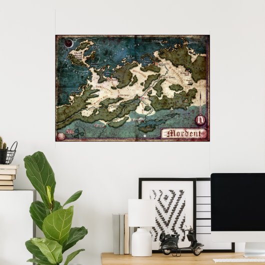 Annotated Map of Mordent (Ravenloft) Poster (Heimbüro)