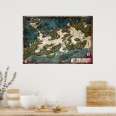 Annotated Map of Mordent (Ravenloft) Poster (Küche)
