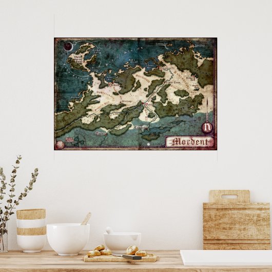 Annotated Map of Mordent (Ravenloft) Poster (Küche)
