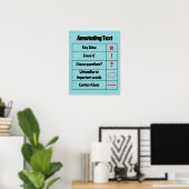 Annotieren von Textplakaten für Nahe Lesbarkeit Poster (Heimbüro)