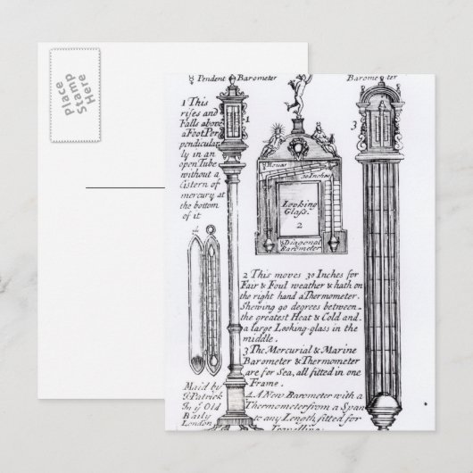 Annotierte Illustration von Pendent, Diagonal Postkarte (Vorne/Hinten)