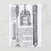 Annotierte Illustration von Pendent, Diagonal Postkarte (Vorderseite)