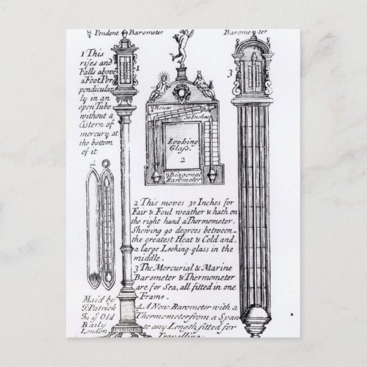 Annotierte Illustration von Pendent, Diagonal Postkarte (Vorderseite)