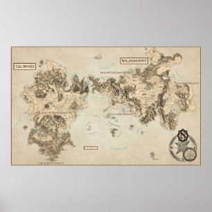 Annotierte Karte Ostexandria Poster