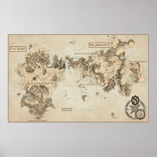 Annotierte Karte Ostexandria Poster