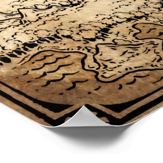 Annotierte Karte von Faerun // Vergessene Reiche Poster (Ecke)