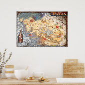 Annotierte Karte von Hazlan (Ravenloft) Poster (Küche)