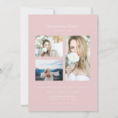 Announccard "Dusty Pink Arch Foto Abschluss" (Rückseite)