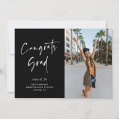 Announccard für handgeschriebene Skript-Abschluss Ankündigung (Vorderseite)