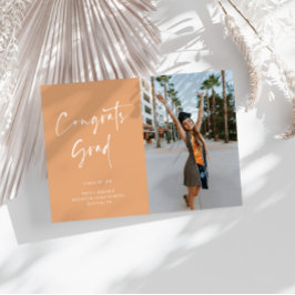 Announccard für handgeschriebene Skript-Abschluss Ankündigung