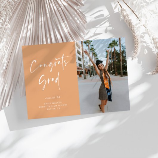 Announccard für handgeschriebene Skript-Abschluss Ankündigung