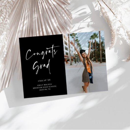 Announccard für handgeschriebene Skript-Abschluss Ankündigung